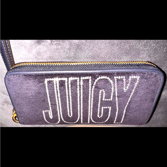Juicy Couture Crown Tech Wristlet Navy Blue - Picture 3 of 8